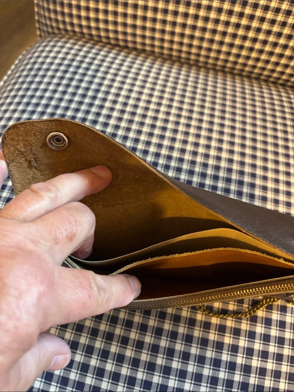 Vintage  trucker’s or biker’s  long wallet, genuine leather